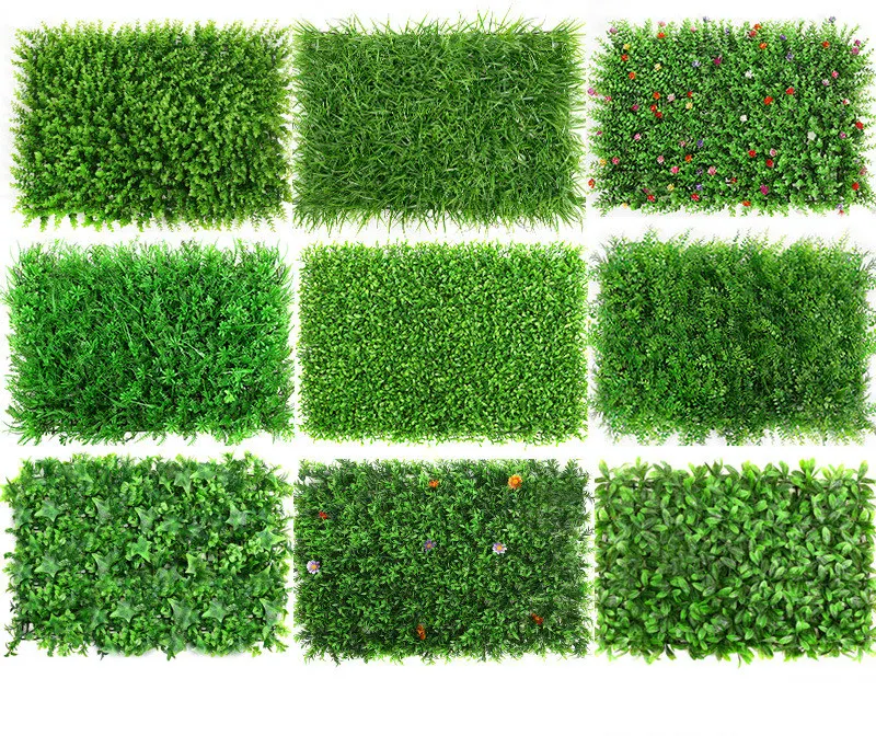 Новый 40x60cm искусственные зеленые горшечные растения лужайки напольный ковер для