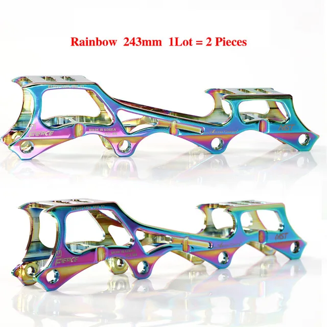Colorful 243mm Роликовые коньки рокерного типа, рама с 219 мм 231 мм 243 мм банановым основанием, 6019 алюминиевый сплав с ЧПУ для SEBA FSK слалом - Цвет: Colorful 243mm