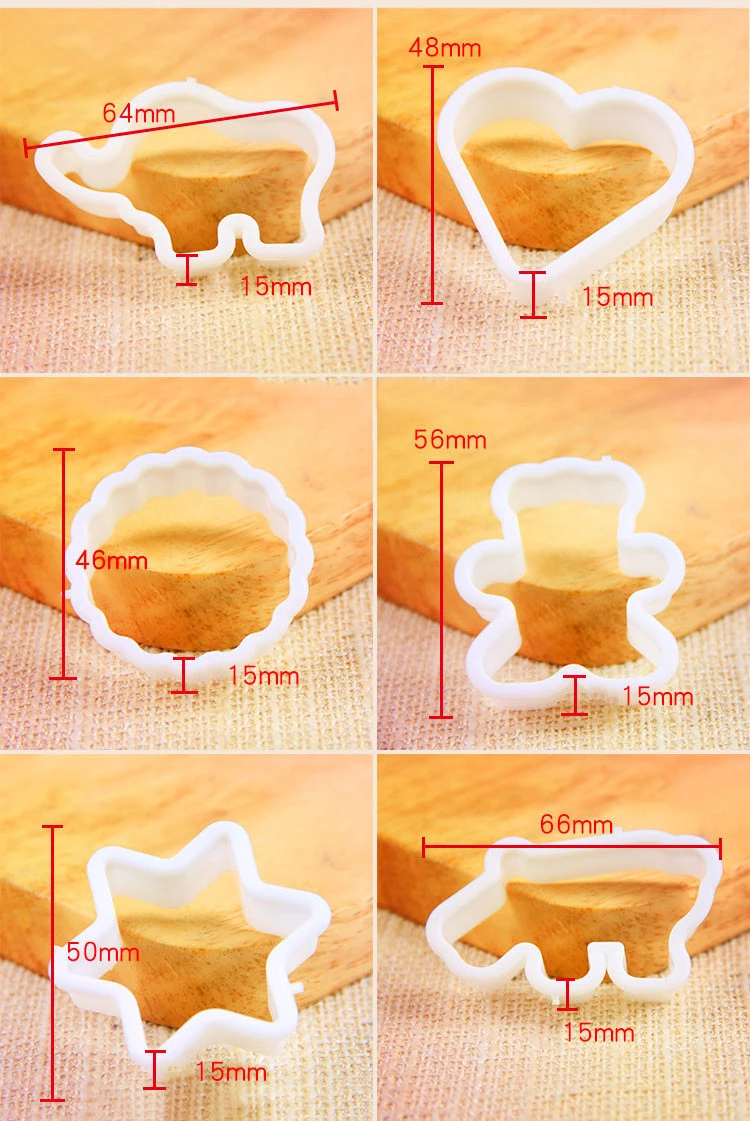 6 шт./лот форма сердца звезда круглый медведь печенье Форма для выпечки тортов