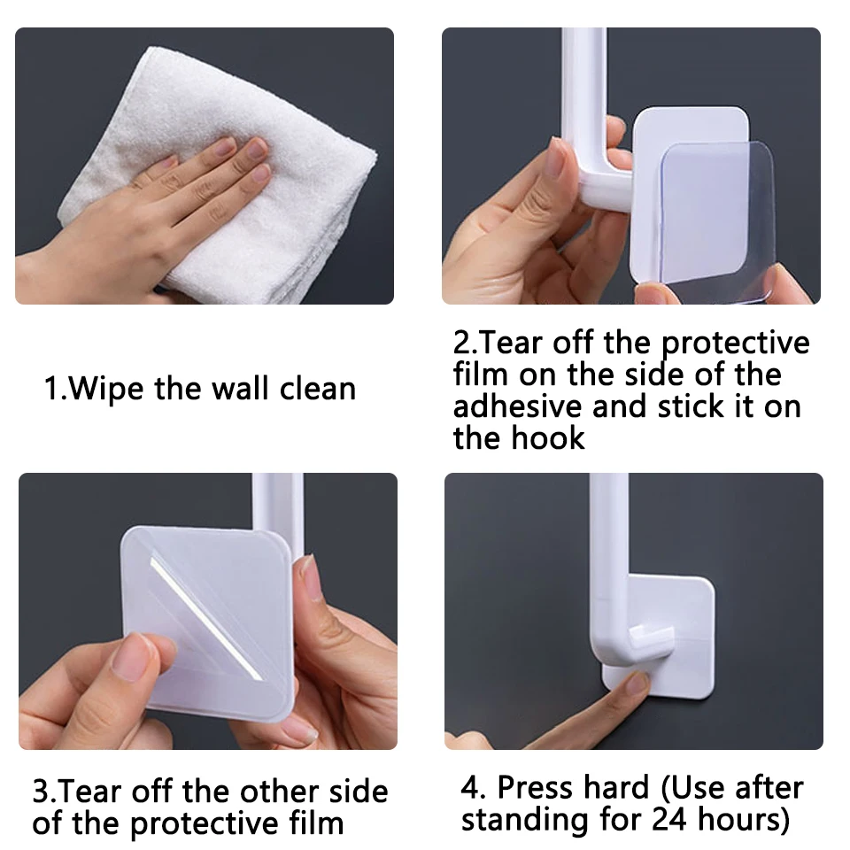 Multifunctional Hooks Sticky Hook Self Adhesive Storage Hanging Household Practical Wall Door Holder Strong Hanger Rack | Дом и сад