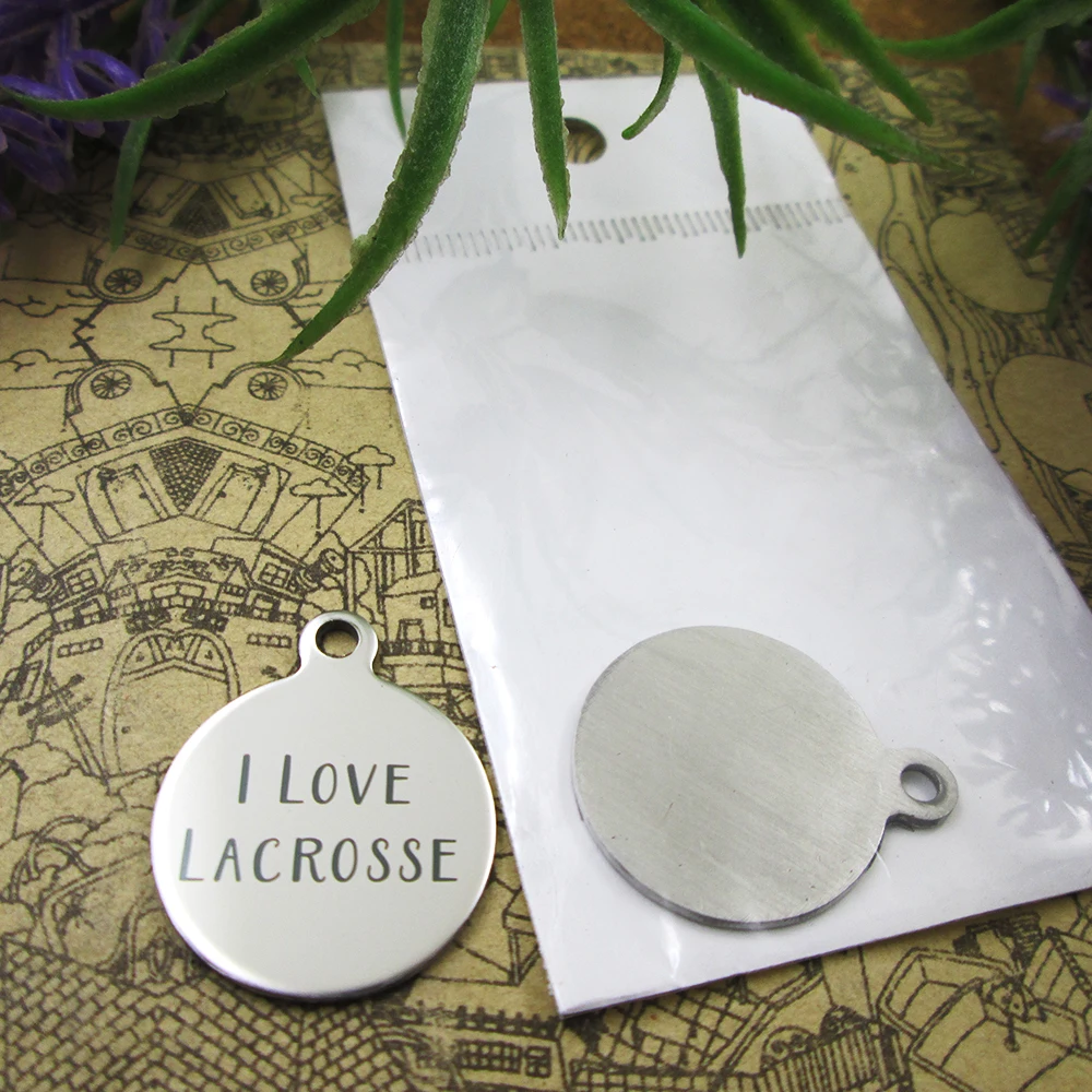 10 шт.-подвески из нержавеющей стали I Love Lacrosse 5 стилей на выбор подвески сделай сам