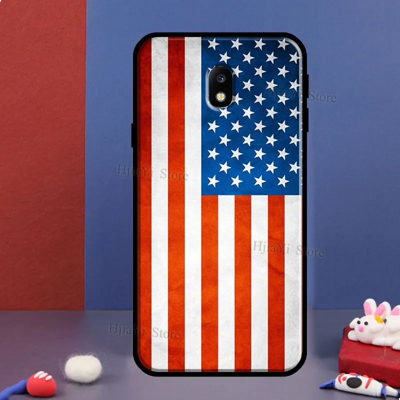 Чехол с американским флагом для Samsung Galaxy J5 J3 J7 J1 A3 A5 2016 2017 A6 A7 A8 A9 J4 J6 Plus J8 2018 - купить
