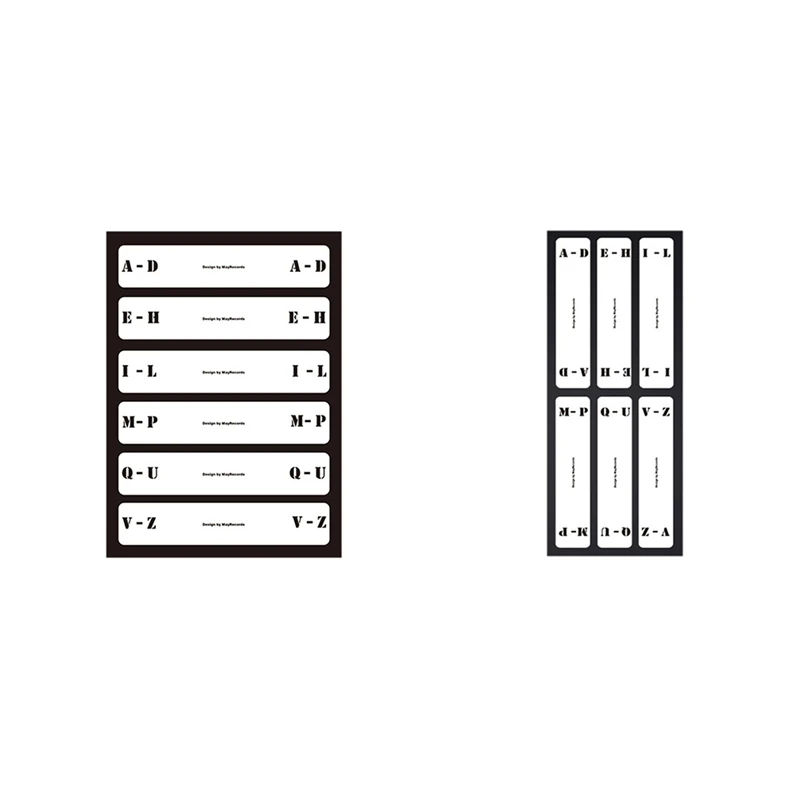 

FULL-6PCS Alphabet Tab Index Cards Turntable Music Vinyl Organizers LP Record Dividers Cards
