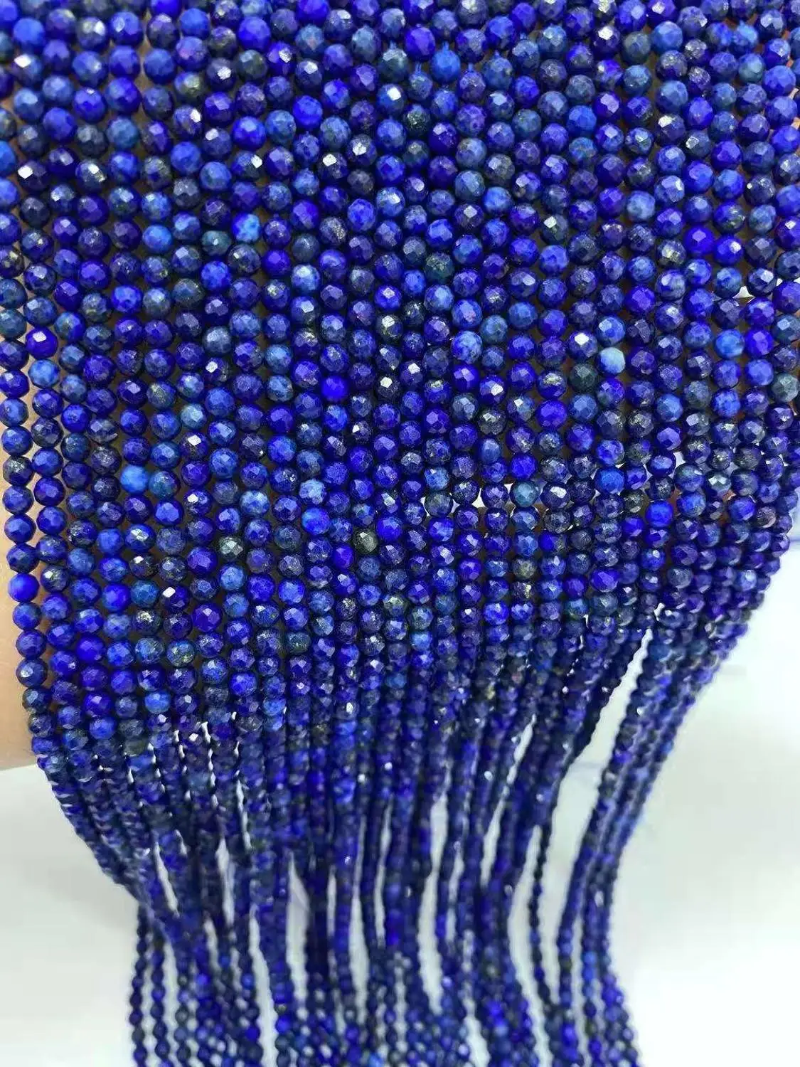 

Natural stone jewelry DIY Natural lapis beads 2mm, 3mm, 4mm, 38cm in length
