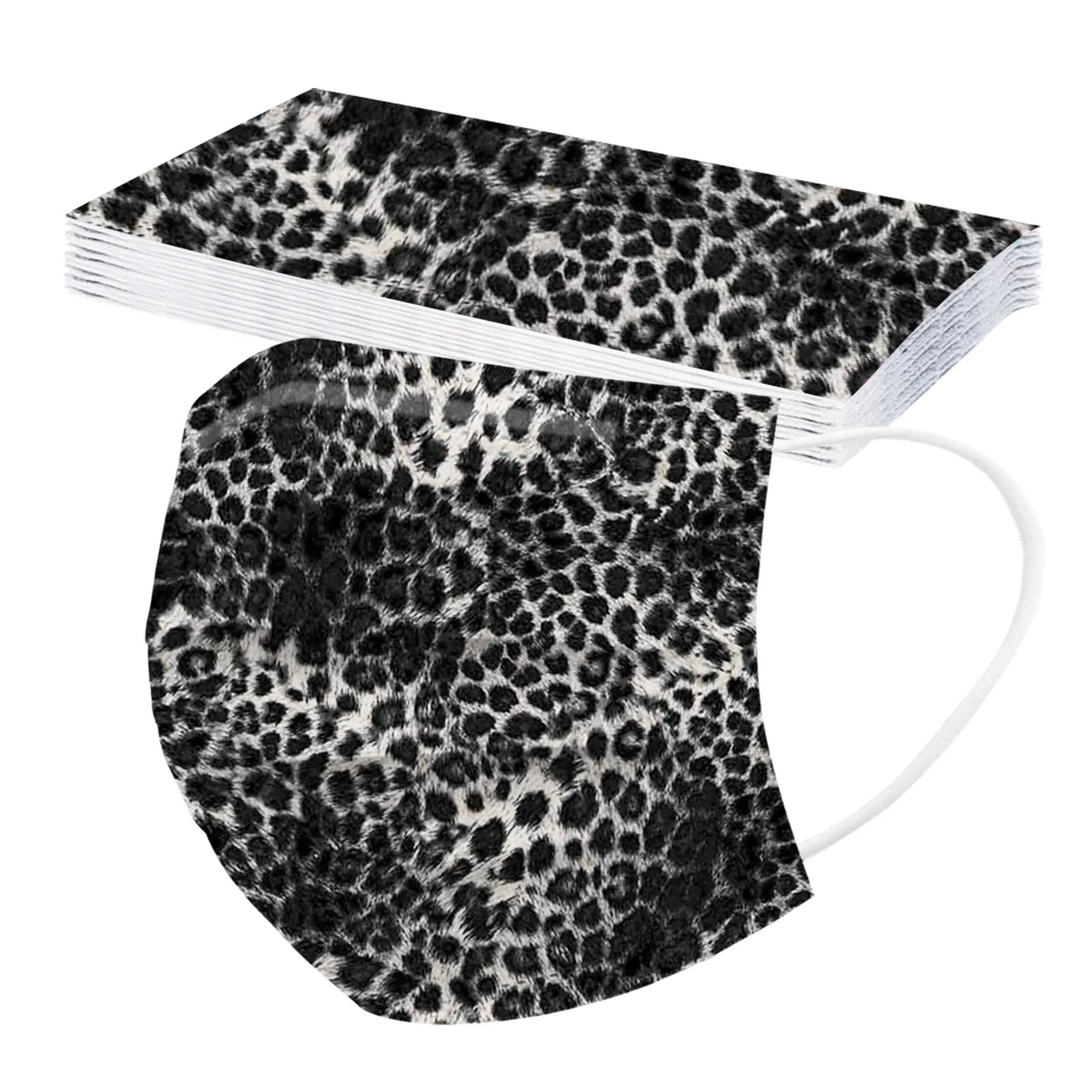 

50PCS Adult Three-Layer Disposable Dust-Proof Protective Leopard Print Mask mascarillas quirurgicas desechables colores