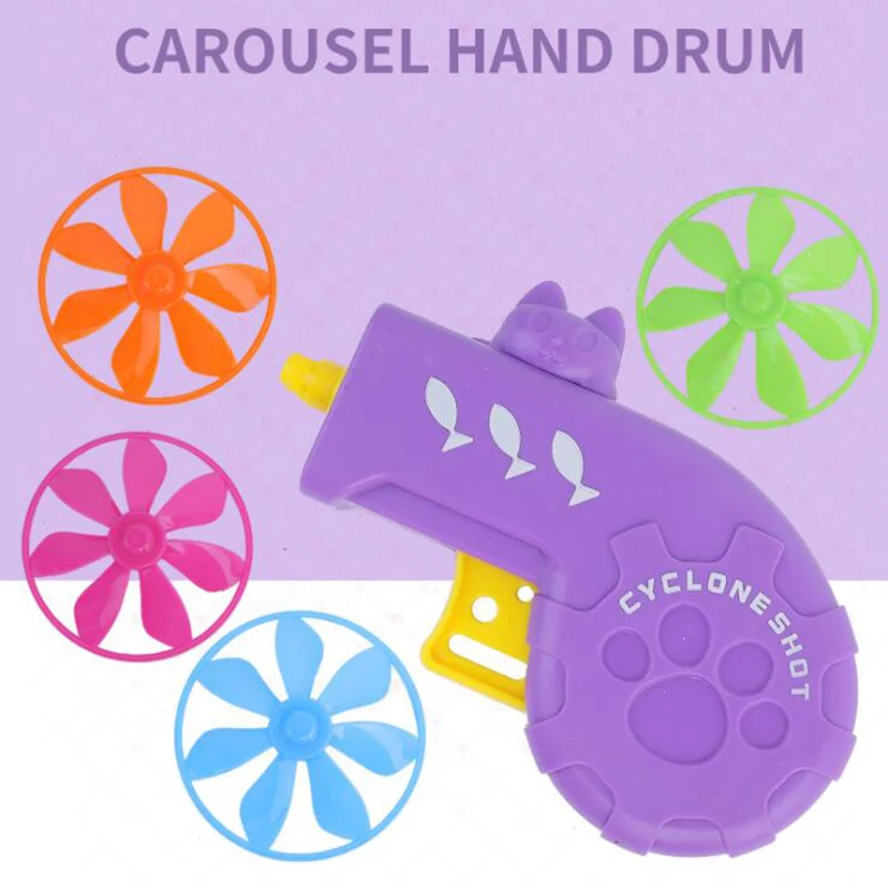 

Carousel Hand Drum Gun Cat Toy Set Chasing Exercising Tracks Down Indoor Outdoor Interactive Training Dog Fetch Flying Disc