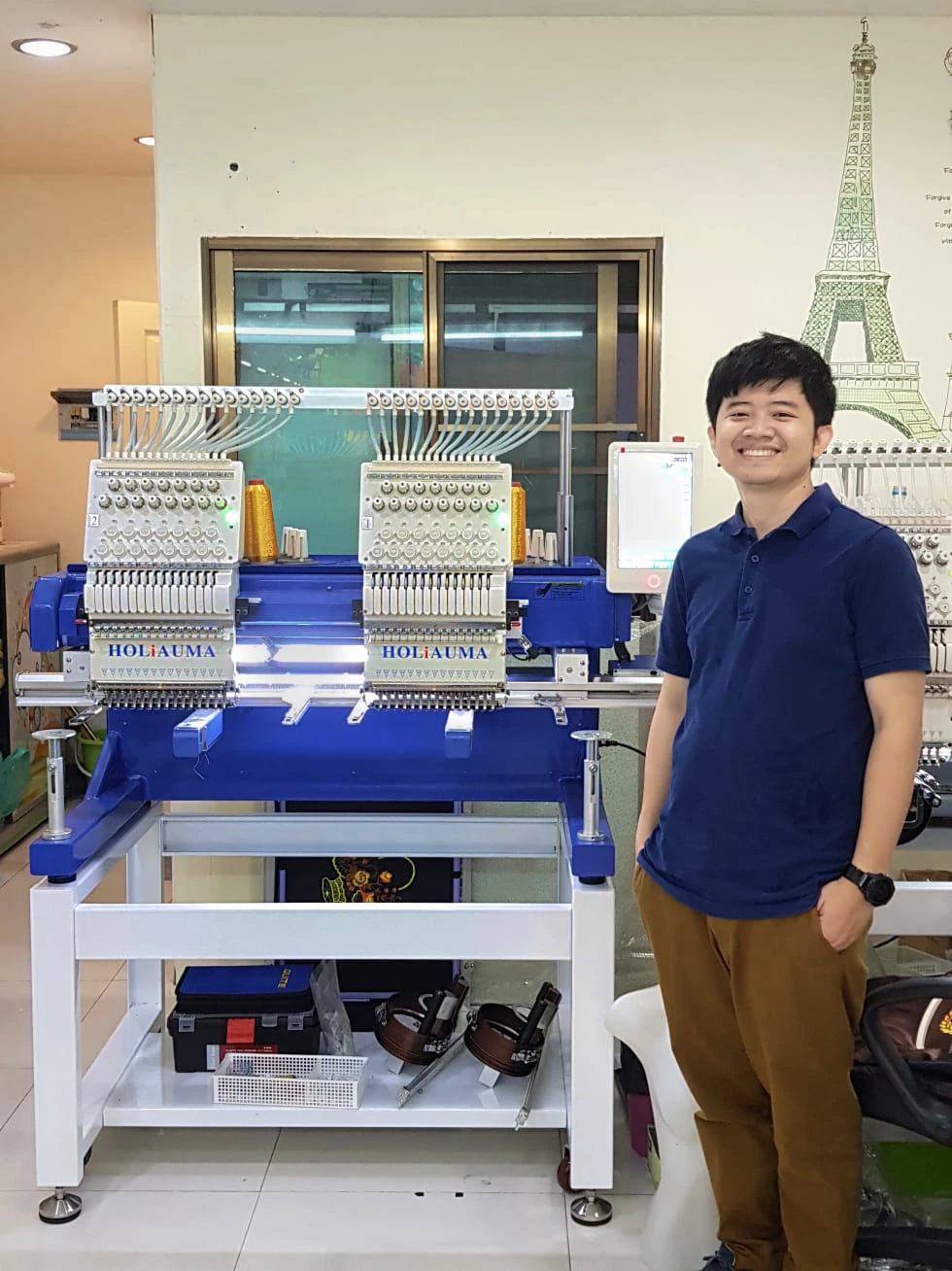 HOLiAUMA HO1502H 2 головки компьютеризированная автоматическая вышивальная машина для