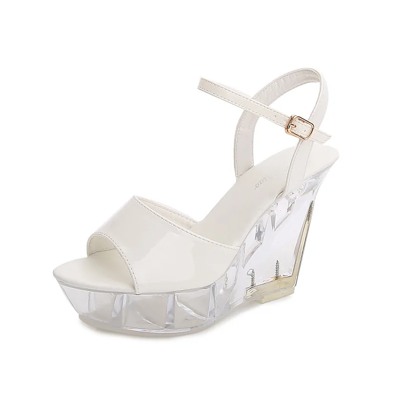 

2021 new large high heel sandals night club dance shoes show crystal shoes