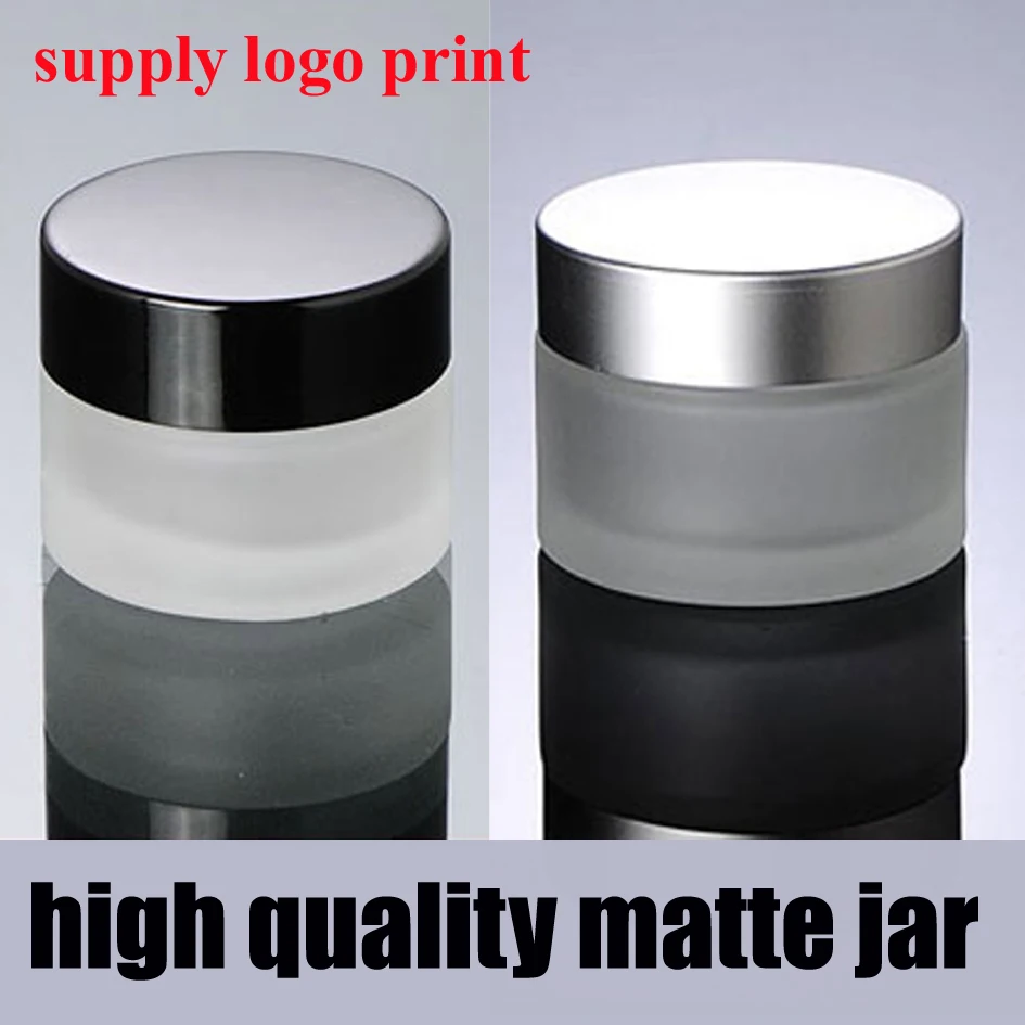 15 г 20 30 50 100 Матовая Серебряная/черная крышка стеклянные косметические контейнеры