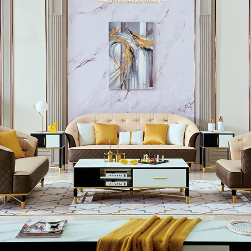 Современный дизайн Chesterfield диван Элегантный люкс 1 + 2 3 рулонные руки мебель для