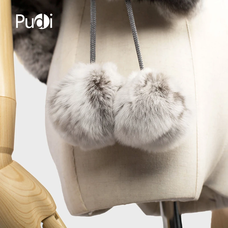 Шаль из натурального меха кролика рекс Pudi SF719 свадебное пончо накидка палантин 2017