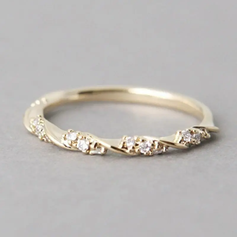 

Vintage Crystal Wedding Rings for Women Aesthetic Jewelry Women's Ring Luxury Female Promise Ring Accessories Wholesale Gifts