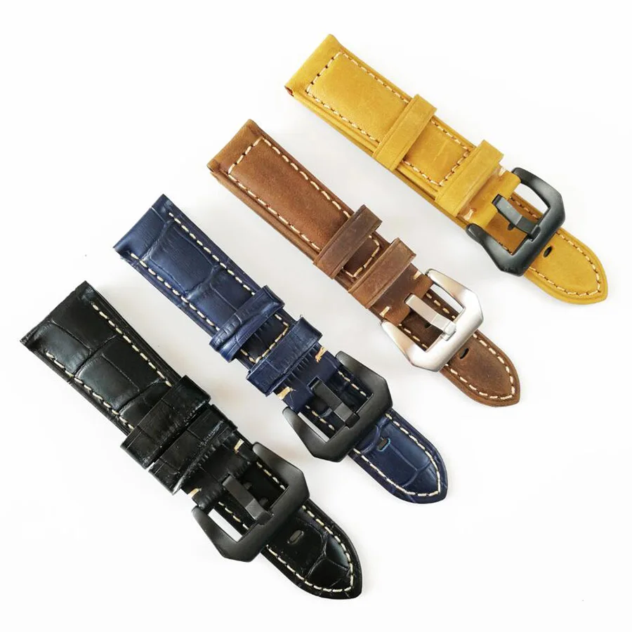 Ремешок Panerai из натуральной кожи для часов итальянский браслет с пряжкой