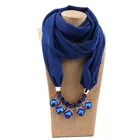 Разнообразные декоративные украшения, ожерелье, шарф с подвеской из полимерных бусин, женский шарф, женские шарфы на голову, хиджаб, бесплатная доставка