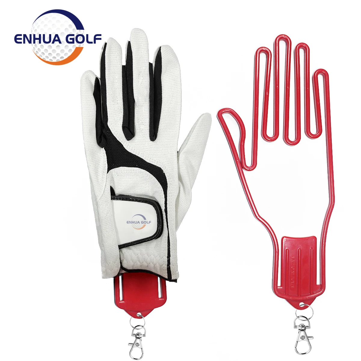 

Soporte para guantes de Golf, herramienta de golfista, estante de guantes de plástico, colgador de secador con correa, 1 unidad