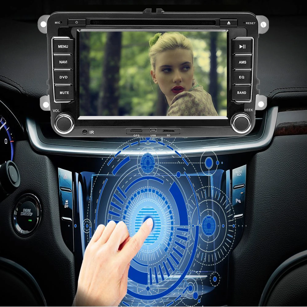 Автомобильный DVD плеер AMPrime 2 Din 7 &quotдля VW/Volkswagen/Passat/POLO/GOLF/Skoda/Seat с GPS навигацией