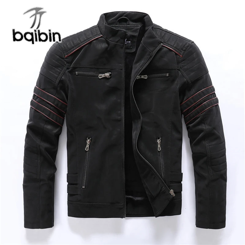 

Frosted Leather Jacket Men Autumn Winter Fleece Motorcycle Pu Jacket Male Warm Windbreaker Slim Fit Mens Faux Leather Jackets