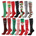 Профессиональные спортивные велосипедные носки для мужчин и женщин, носки для дорожного велосипеда, красные, зеленые, черные, носки для гонок на велосипеде, Рождество