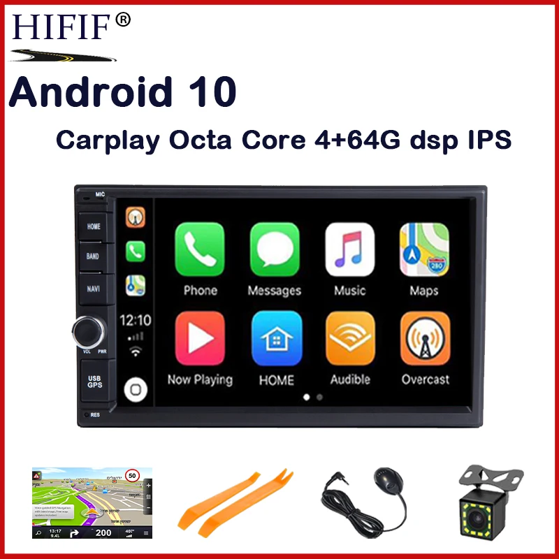 Универсальный Автомобильный мультимедийный плеер PX5 DSP IPS 8 ядер Android 11 2 din