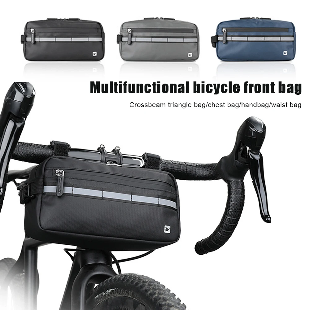 

Bike Front Handlebar Bag Frame Pannier Bag Waterproof Multifunctional Portable Shoulder Bag Bicycle Accessories Outdoor sports