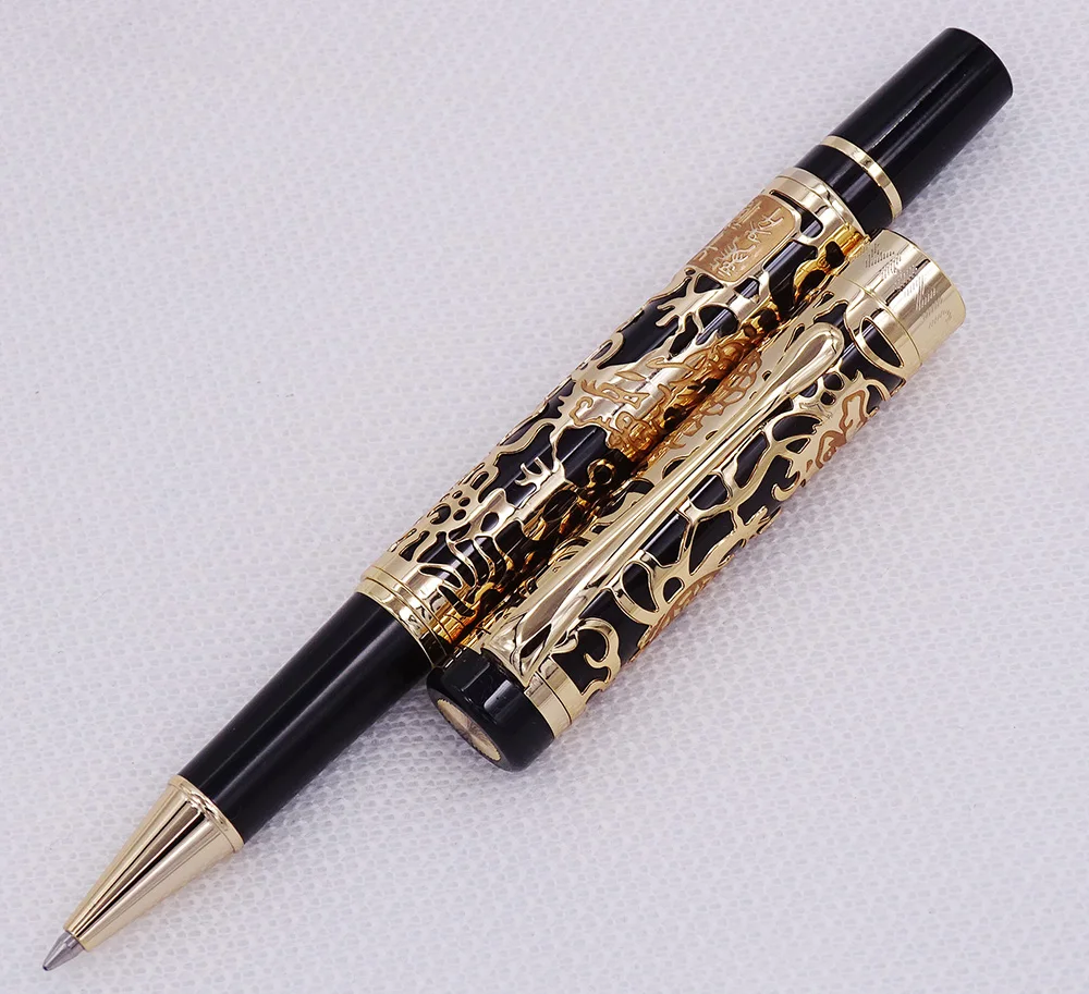 Jinhao 5000 винтажная Роскошная искусственная резьба по текстуре дракона черная и