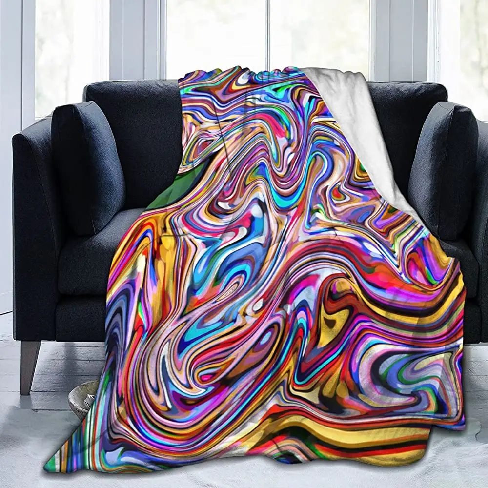 

Crazy Colors Throw Blanket All Year Round Light Weight Warm Super Soft Plush for Conditioned Room Bedding Luxury Throw Blanket