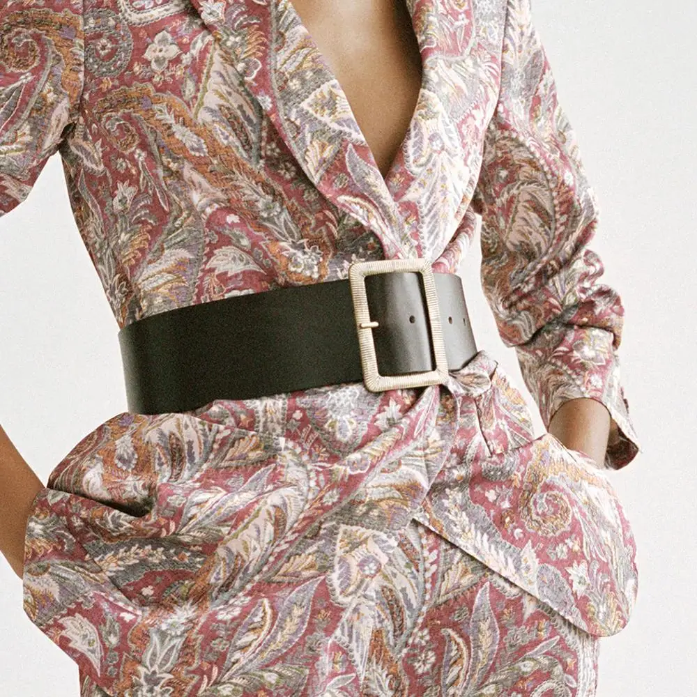 Dvacaman бренд ZA 2019 роскошный кристалл жемчуг Макси Пряжка ремни для женщин