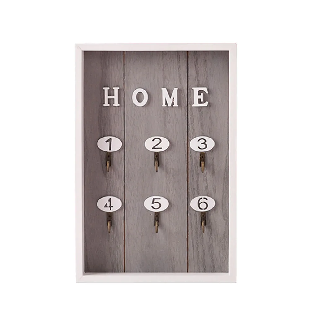 Shelf Home Saving Space Square Hanging Wall Decor Hooks Holder Living Room Keys Storage Rack Eco-friendly Multi-Purpose Wooden | Дом и сад
