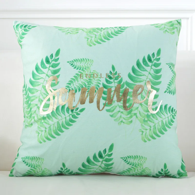 2019 нордическая Инс наволочка позолоченная простая зеленая подушка набор
