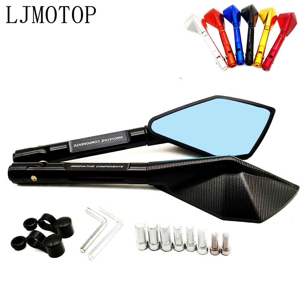 Зеркало мотоциклетное алюминиевое для Yamaha YZF R120 R1 R3 R25 R6 600R FZR 600 FZ07 FZ09|Накладки и