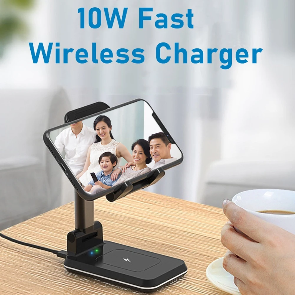 2 в 1 сотовый телефон стенд Беспроводной Зарядное устройство Портативный