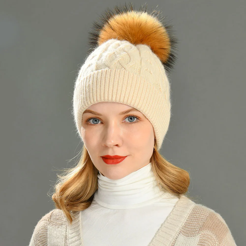 Jaxmonoy Winter Hats for Women New Beanies Knitted Solid Cool Hat Soft Autumn Female Warm Bonnet Casual Cap Wholesale