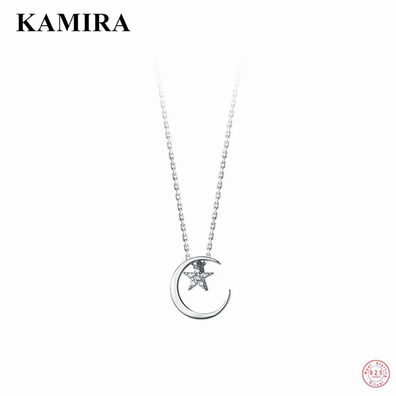 

Женское ожерелье из серебра 925 пробы, со звездами и Луной