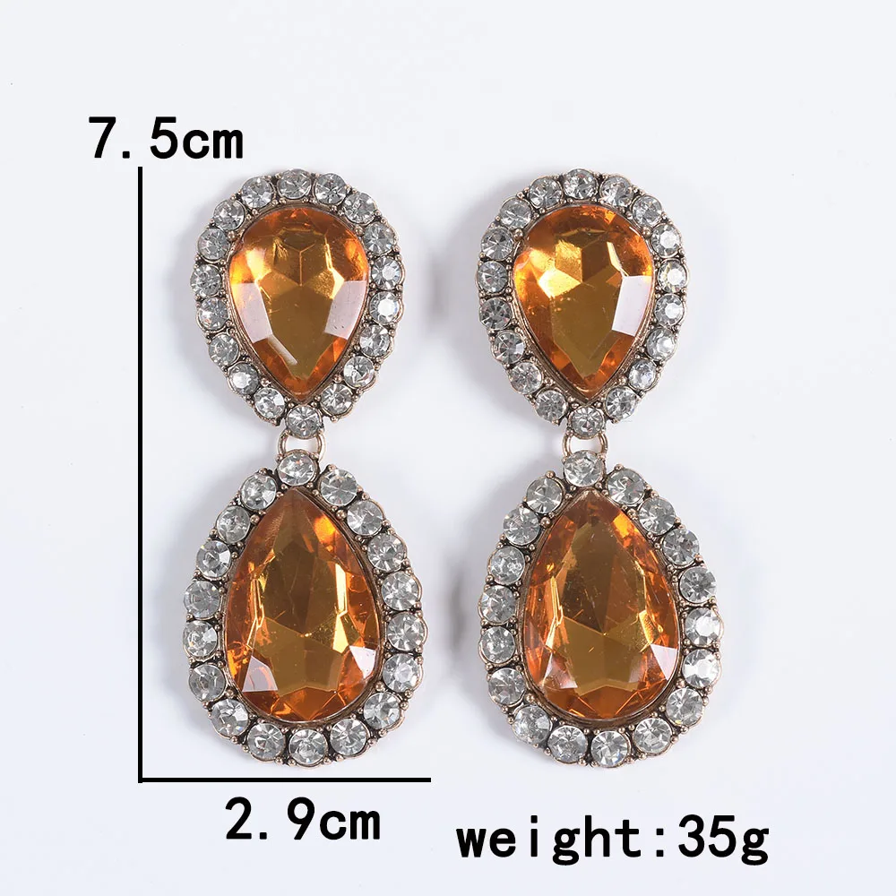 Роскошные серьги-капли с кристаллами женские новые серьги ZA ювелирные изделия