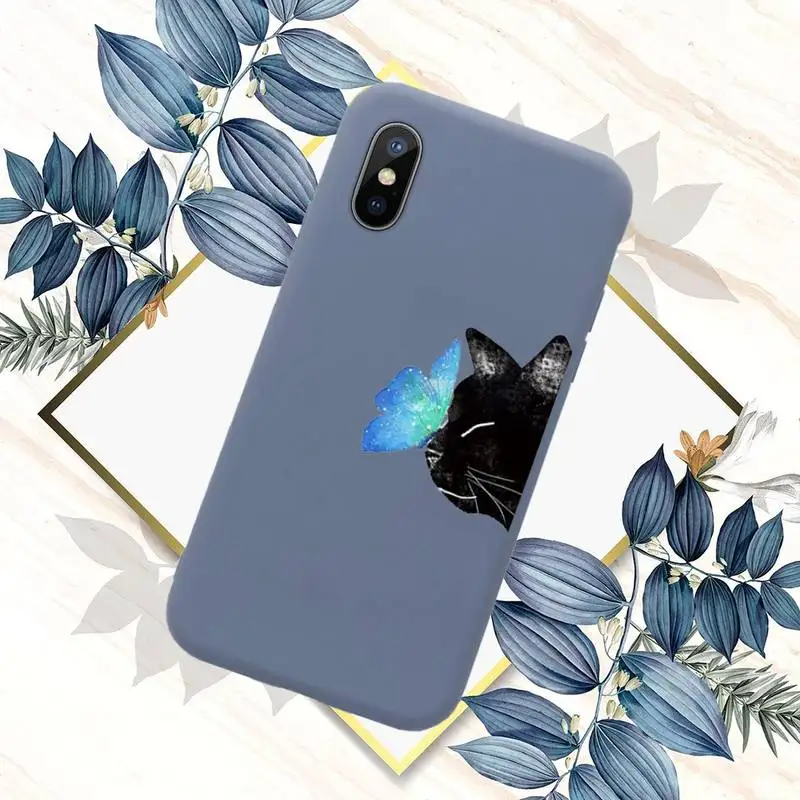 

Cat Phone Case Candy Color for iPhone 11 12 mini pro XS MAX 8 7 6 6S Plus X SE 2020 XR