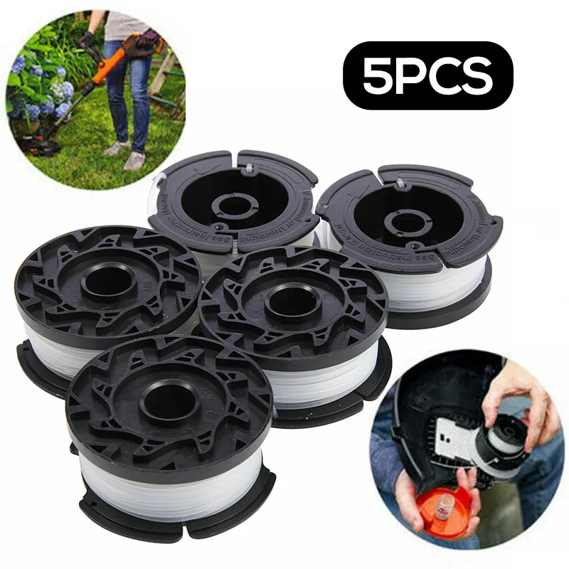 

5Pcs Trimmer Spool Line For Black & Decker LCC140 GH400 GH500 GH600 GH610 GH900 GH912 ST6600 ST7000 ST700 ST7700 ST800 ST9000