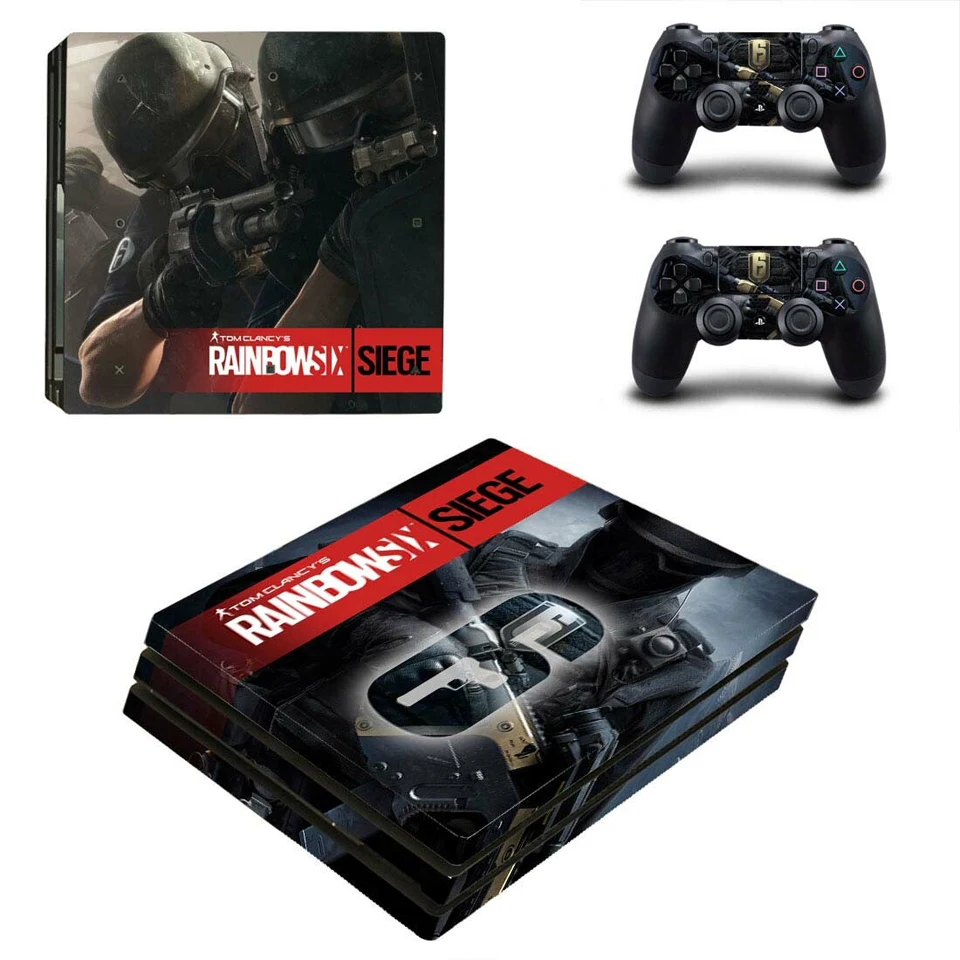 YSP4P-3130 Виниловая наклейка защитная пленка для playstation 4 PS4 Pro консоль и контроллер-Tom Clancy's Rainbow Six Siege - Цвет: YSP4P-3130