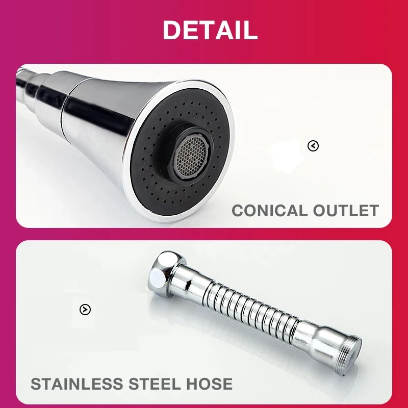 

Rotatable Pressurized Faucet 360 Rotatable Faucet Sprayer Attachment Tap Booster For Kitchen Bathroom C66