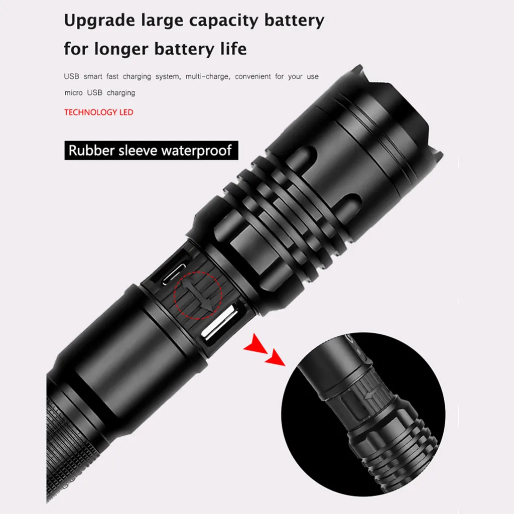 Мощная светодиодный ная вспышка XHP50 фонасветильник из алюминиевого сплава с