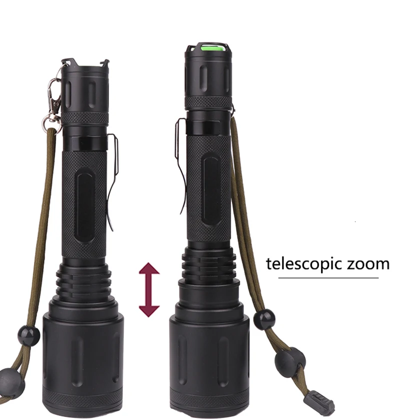 powerful LED flashlight torch 20000LM XHP50 Zoom Tactical defense flashlight Lantern Use 18650 Battery For Camping hunting light