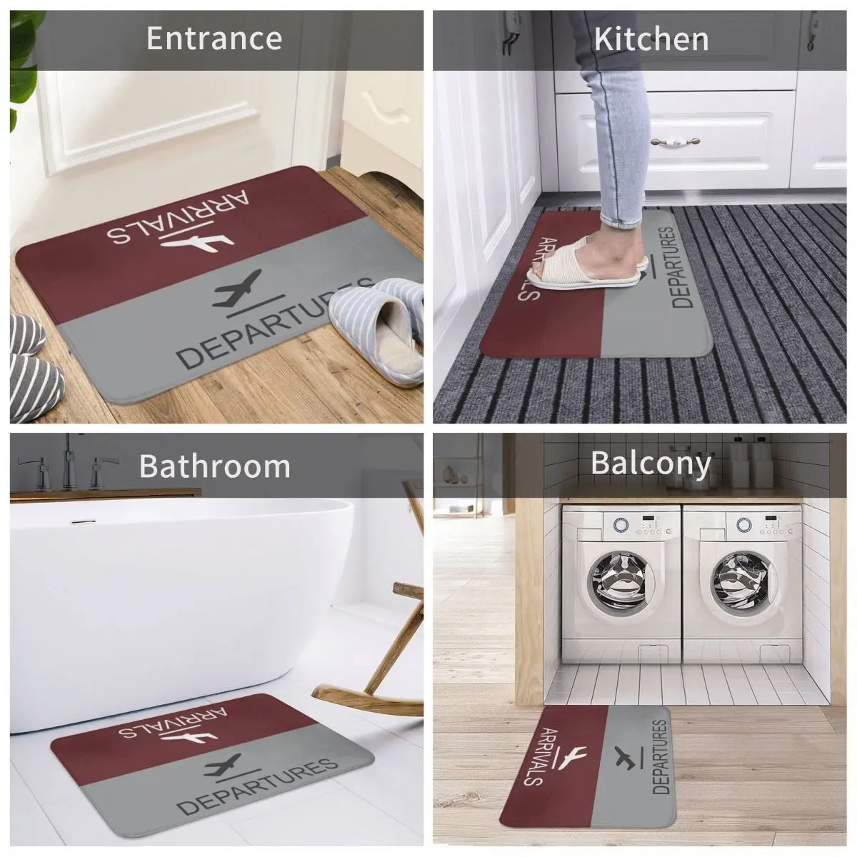 Коврик для входной двери в спальню противоскользящий ковер из полиэстера и