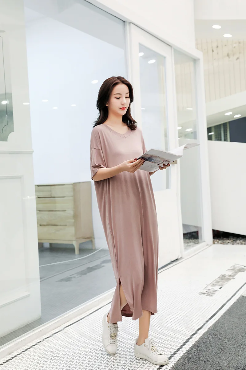 Сексуальные женские ночные рубашки с v образным вырезом одежда для сна платья