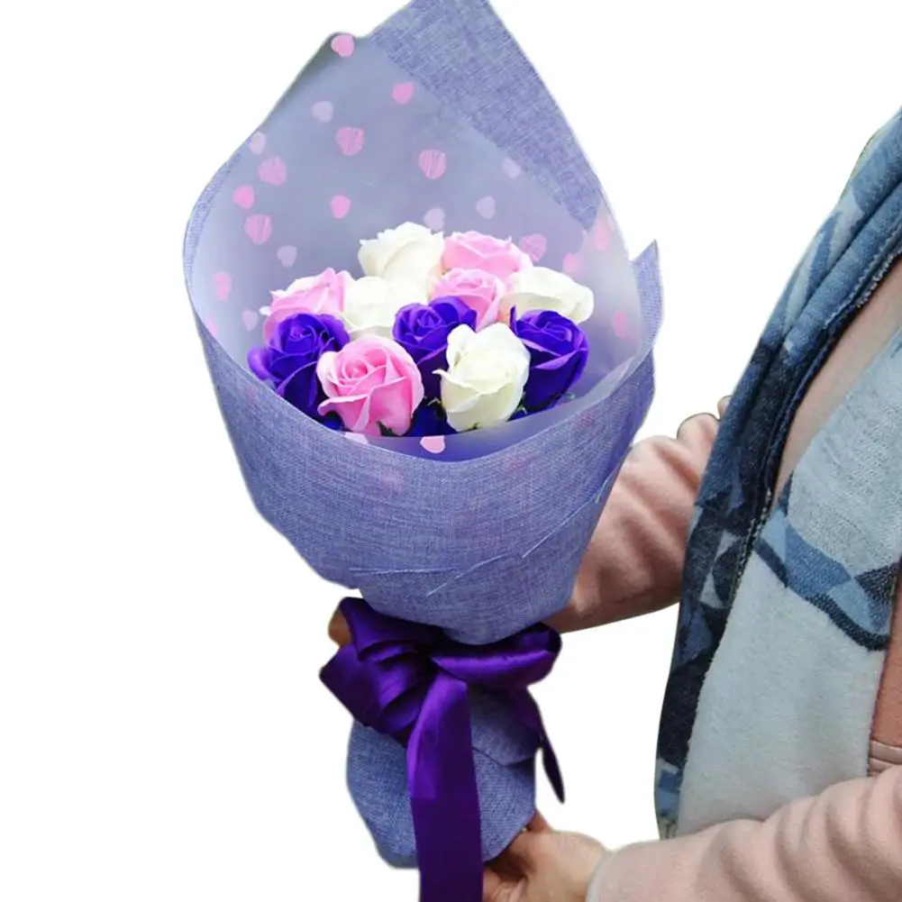 Yiwa Роза Медведь Букет цветочное мыло для ванной ароматические Розы Подарочная