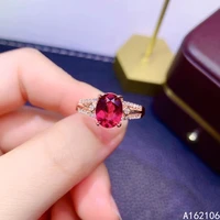 925 pure silver chinese style natural pyrope garnet womens popular trendy oval adjustable gem ring fine jewelry support detecti