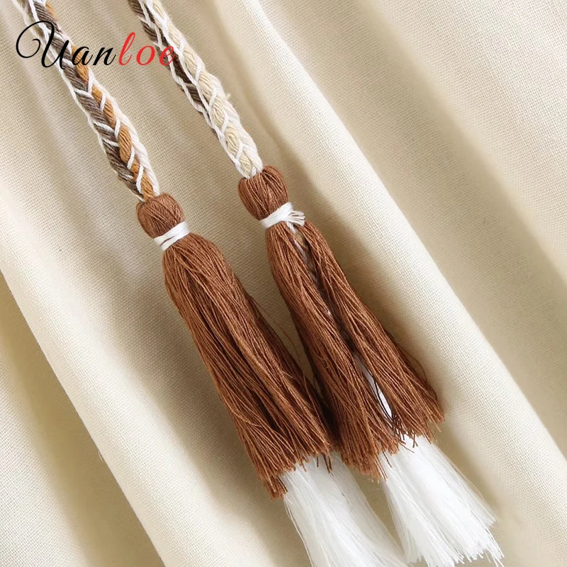 Vintage Floral Embroidery Straight Dress Tassel Tie O Neck Pleated Ladies Summer Fashion Mini Dresses Vestidos 2019 | Женская одежда