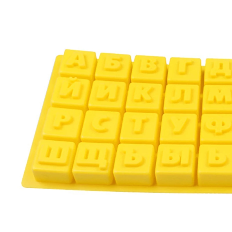 13MA русский алфавит/силиконовая форма буквы &quotсделай сам&quot леденец Пудинг Форма