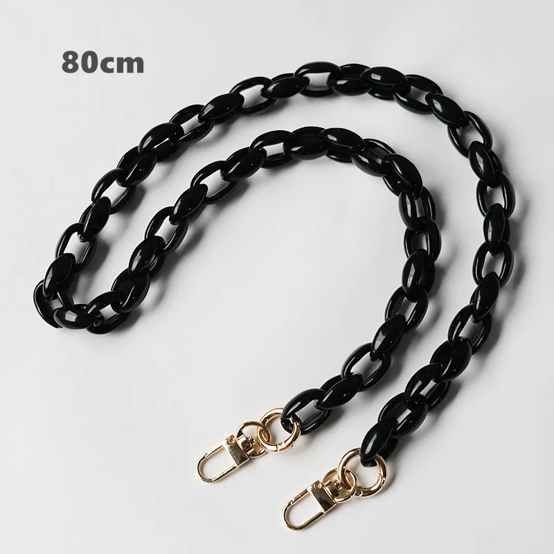 

Acrylic Bag Chains Belts Accessory Bag Chain Buckle Handbag Chain Shoulder Bag Strap 40cm-12cm Crossbody Handle Bags Belts Black