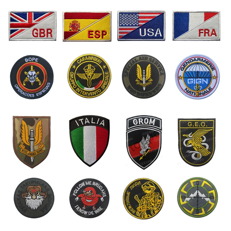 Испания Франция русская Италия британская немецкая Польша патчи спецназа