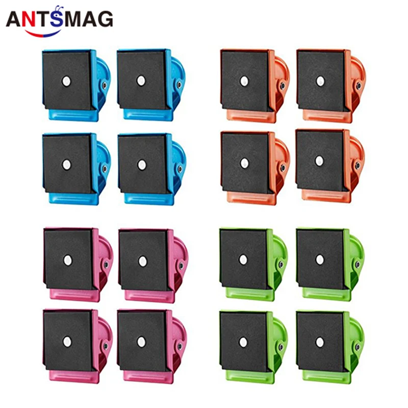 16pcs Magnetic Metal Clip Magnets Clips Refrigerator Whiteboard Wall Memo Note | Обустройство дома