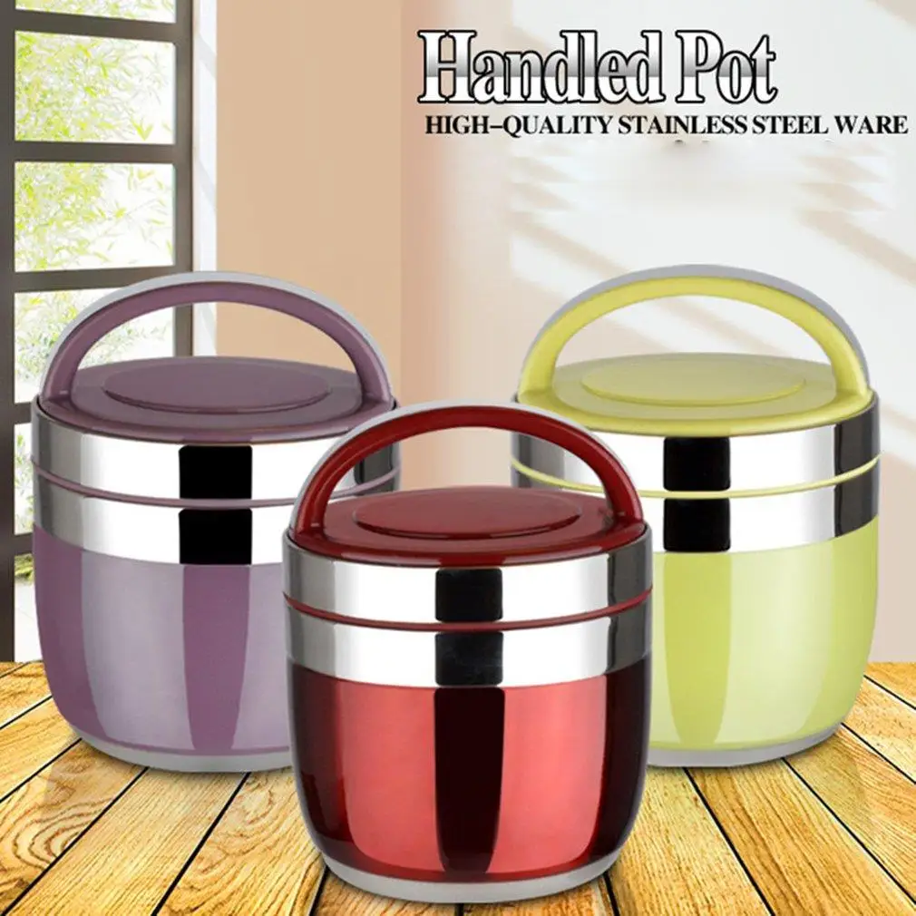 

1500 Ml Portable Stainless Steel 2 Tier Insulated Rice Box Students Kids Food Box Food Container Thermo Lunch Box